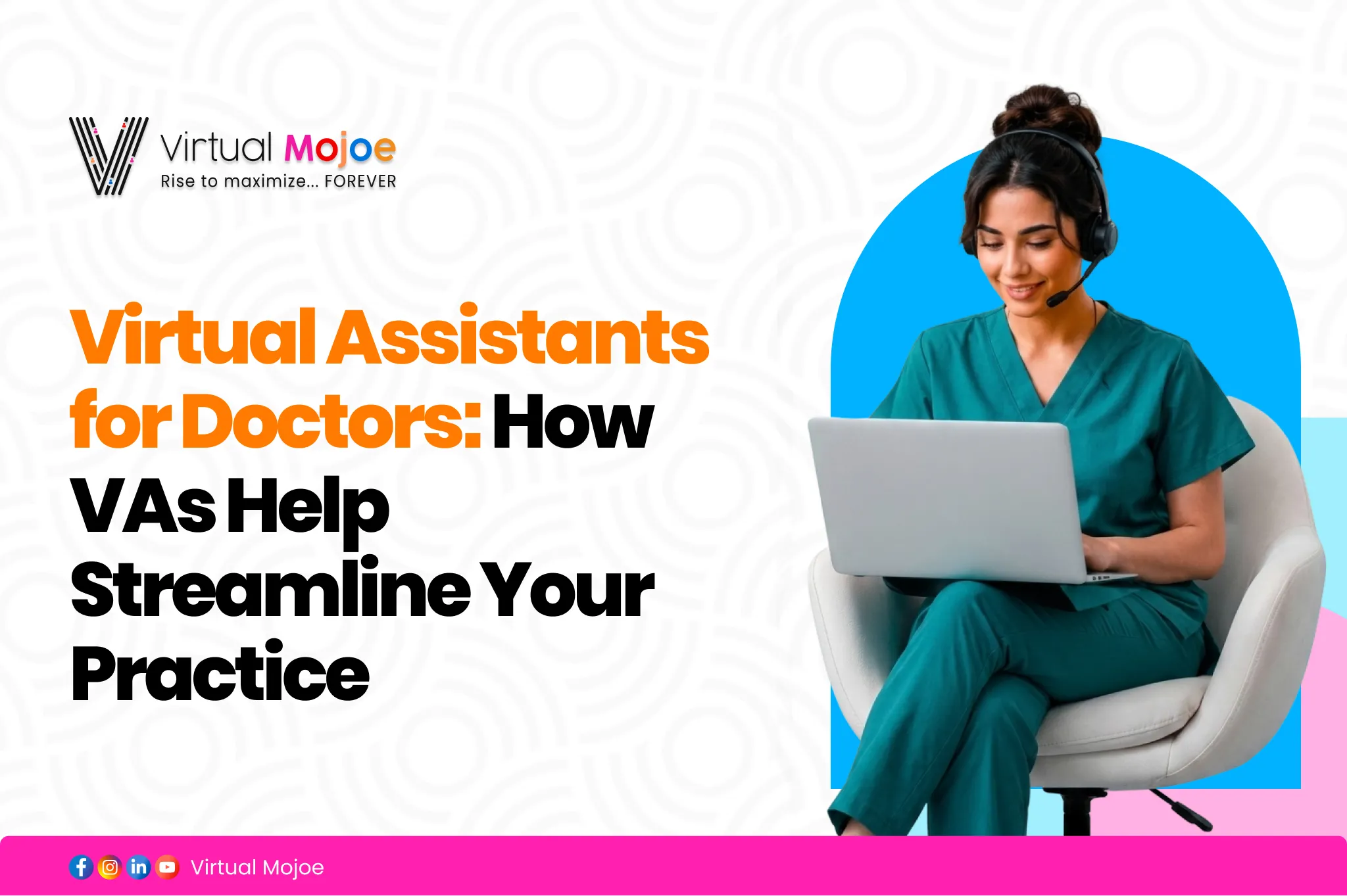 A healthcare virtual assistant helping a medical provider with routine tasks
