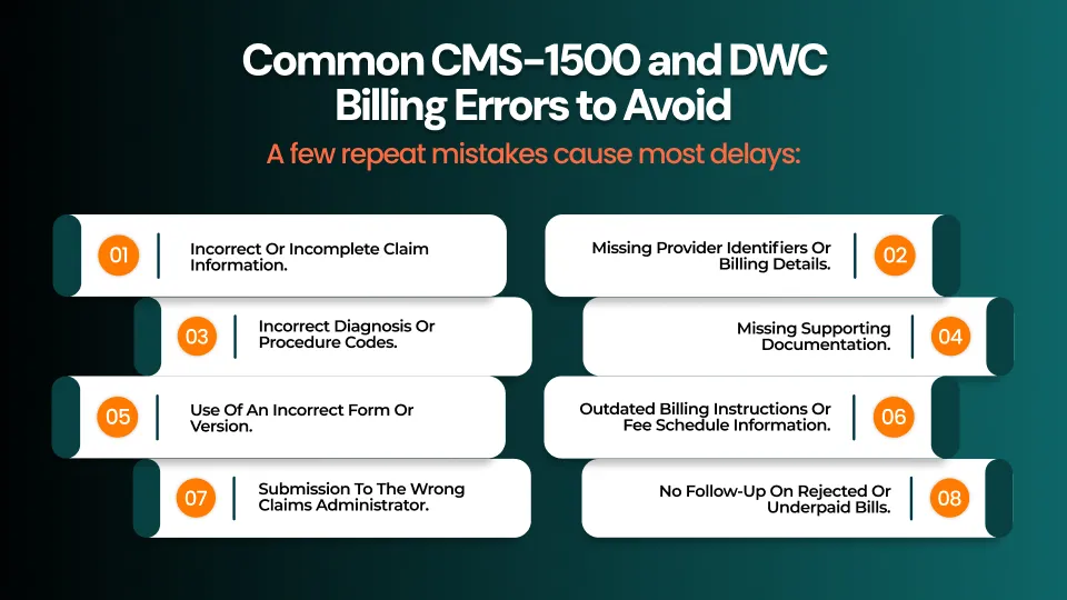 Common CMS-1500 and DWC Billing Errors to Avoid 